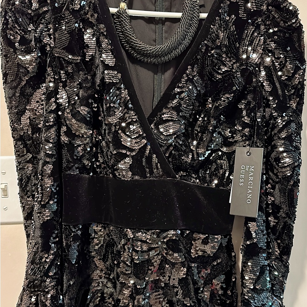 Marciano sequins black dress